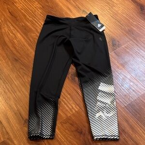 Adidas Black and White Graphic Leggings